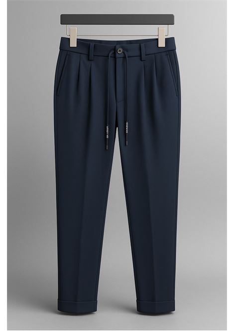 Pantalone CIRCOLO 1901 in piqué blu navy con lacci logati CIRCOLO 1901 | Pantaloni | CN4663447